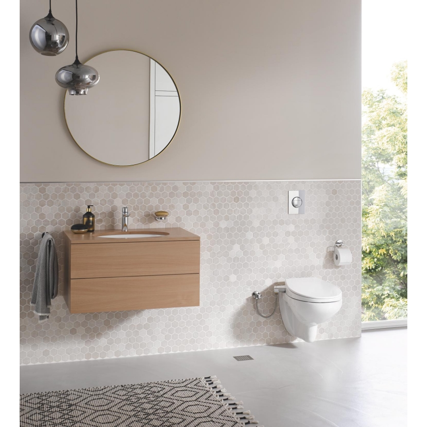 GROHE 39648SH0 - Rankinė bidetinė sėdynė BAU CERAMIC, Duro balta
