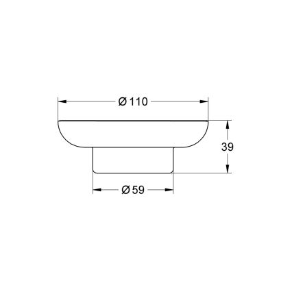 GROHE 40368001 - ESSENTIALS skaidrus muilo indas