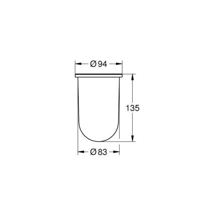 GROHE 40393000 - Atsarginė stiklinė ESSENTIALS, skaidri