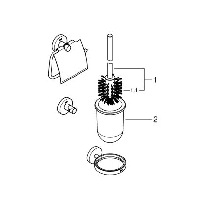 GROHE 40407001 - ESSENTIALS priedų rinkinys blizgus chromas