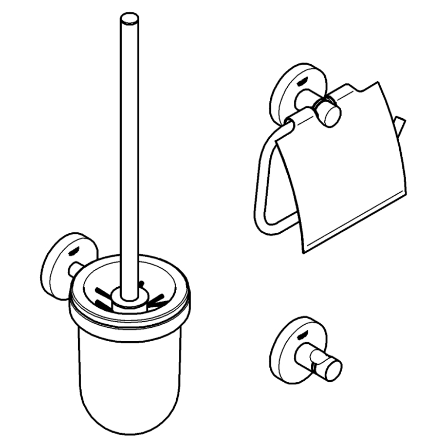 GROHE 40407001 - ESSENTIALS priedų rinkinys blizgus chromas