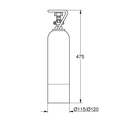 GROHE 40423000 - Pradinis rinkinys: 2 kg slėginis CO2 balionas GROHE BLUE