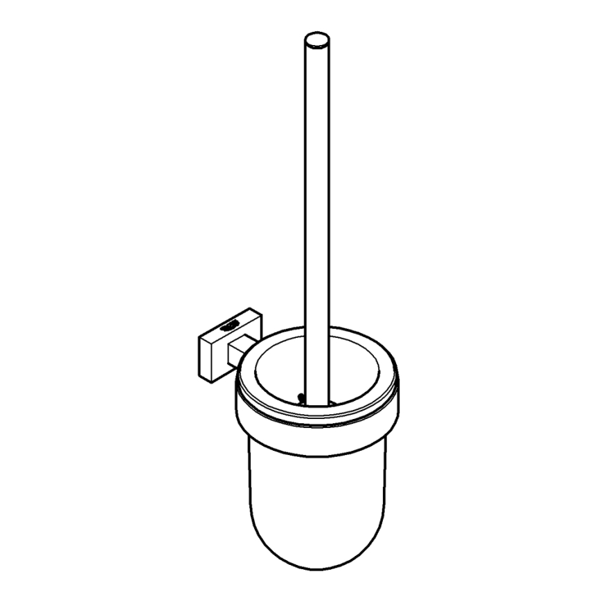 GROHE 40513AL1 - Tualeto valymo rinkinys ESSENTIALS CUBE grafitas