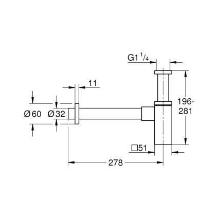 GROHE 40564A00 - Sifonas SIFONAI grafitas