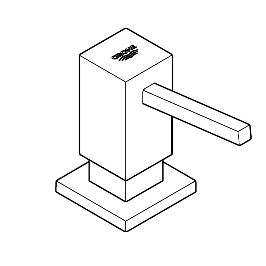 GROHE 40649000 - Skysto muilo dozatorius CUBIC, 500 ml, blizgus chromas