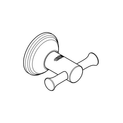 GROHE 40656001 - Kabliukas chalatui ESSENTIALS AUTHENTIC blizgus chromas