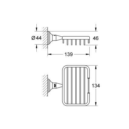 GROHE 40659001 - Kampinė lentynėlė ESSENTIALS AUTHENTIC blizgus chromas