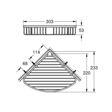 GROHE 40663001 - vielinis muilo laikiklis BAUCOSMOPOLITAN, blizgus chromas
