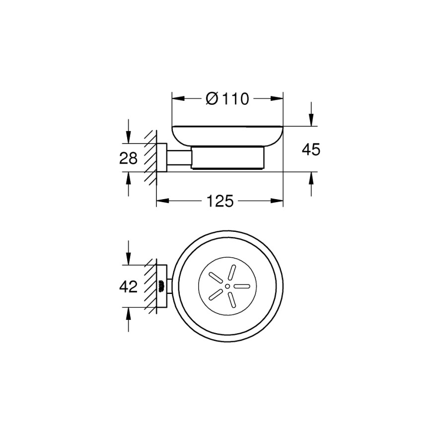 GROHE 40754001 - ESSENTIALS CUBE muilinė, blizgus chromas