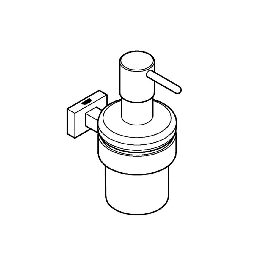 GROHE 40756001 - Skysto muilo dozatorius ESSENTIALS CUBE 160 ml blizgus chromas