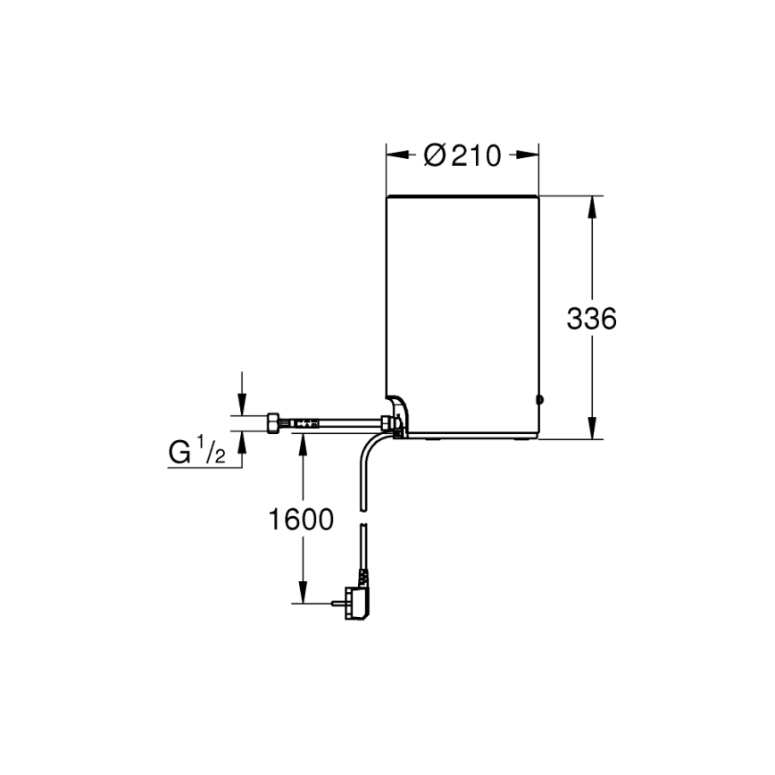 GROHE 40830001 - RED 3 l talpa, blizgus chromas