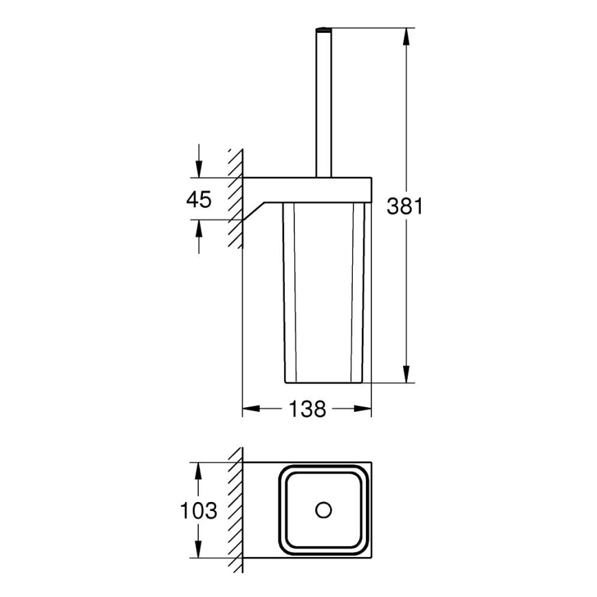 GROHE 40857000 - SELECTION CUBE tualeto valymo komplektas, blizgus chromas