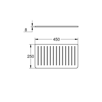 GROHE 40872K00 - Nutekėjimo plokštė 450 x 250 mm keramika/juoda