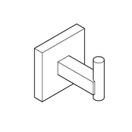 GROHE 40961000 - Kabliukas vonios chalatui START CUBE, blizgus chromas