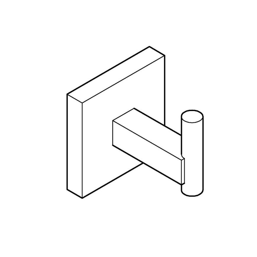 GROHE 40961DC0 - kabliukas vonios chalatui START CUBE, nerūdijančio plieno