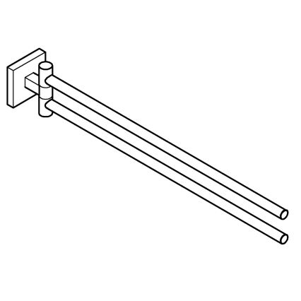 GROHE 40976000 - Rankšluosčių laikiklis START CUBE 438 mm blizgus chromas