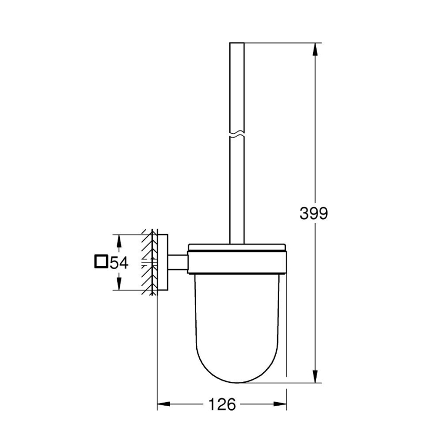 GROHE 409772430 - Tualeto valymo komplektas START CUBE juodas