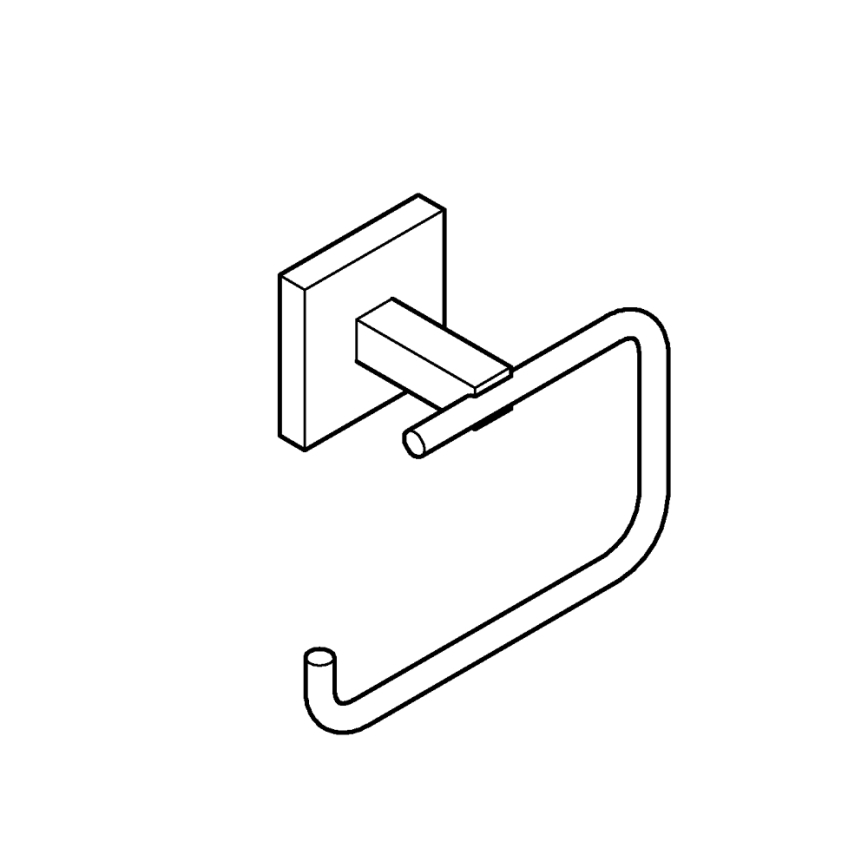 GROHE 40978DC0 - tualetinio popieriaus laikiklis START CUBE, iš nerūdijančio plieno