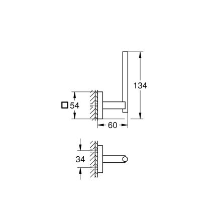 GROHE 40979000 - START atsarginio tualetinio popieriaus laikiklis, blizgus chromas