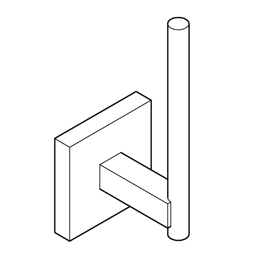 GROHE 409792430 - Atsarginio tualetinio popieriaus laikiklis START CUBE 13,4x6 cm juodas