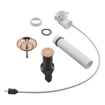 GROHE 40986DL0 - Nutekėjimo komplektas virtuvės kriauklėms, Ø 35 mm, varinis