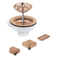 GROHE 40996DL0 - Nutekėjimo komplektas virtuvės kriauklėms, vario spalvos
