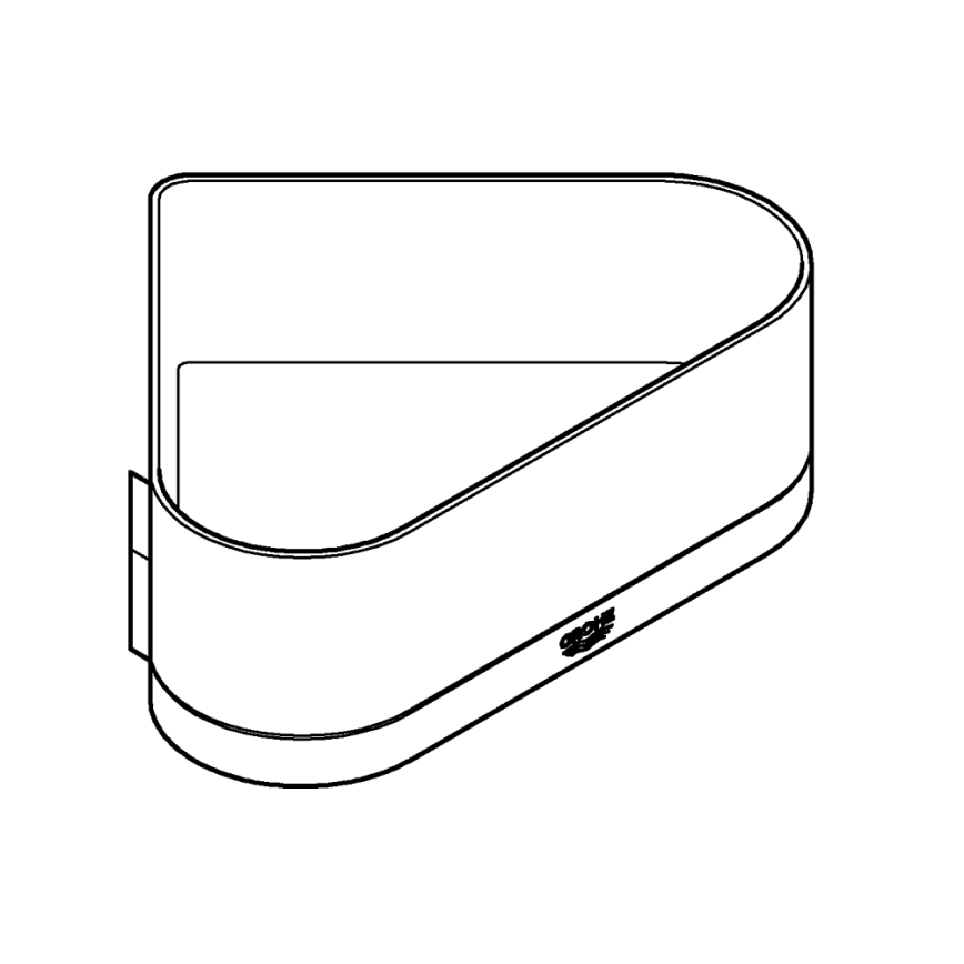 GROHE 41038000 - Kampinis dušo padėklas SELECTION blizgus chromas