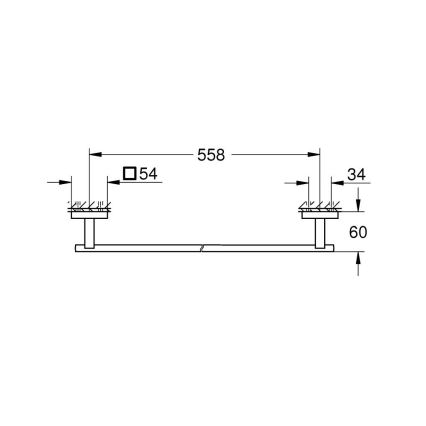 GROHE 410892430 - Rankšluosčių laikiklis 600 mm juodas