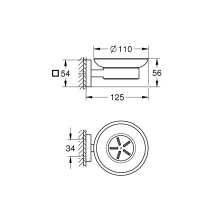 GROHE 410962430 - Muilinė START CUBE 110 x 56 x 125 mm juoda
