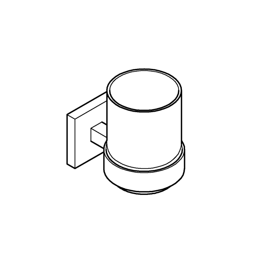 GROHE 410972430 - stiklinė su laikikliu START CUBE juoda