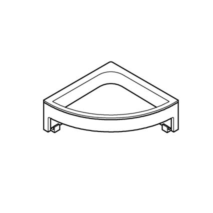 GROHE 411062430 - Kampinė dušo lentyna ESSENTIALS 250 × 250 mm juoda