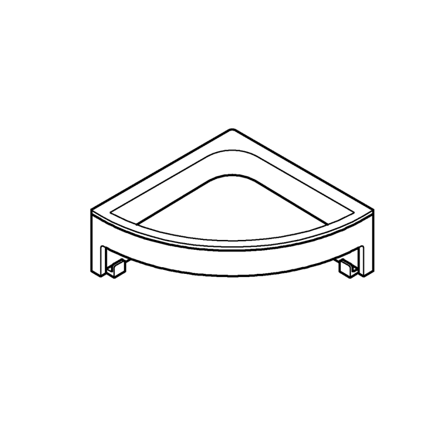 GROHE 411062430 - Kampinė dušo lentyna ESSENTIALS 250 × 250 mm juoda