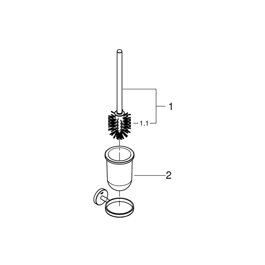 GROHE 41169000 – START tualeto valymo rinkinys, matinio arba blizgaus chromo