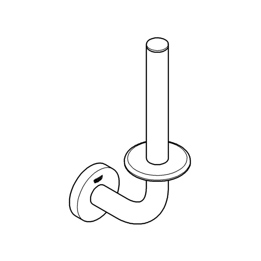 GROHE 41186000 - Atsarginio tualetinio popieriaus laikiklis START, blizgus chromas