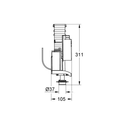 GROHE 42320000 - AV1 išleidimo vožtuvas, blizgus chromas