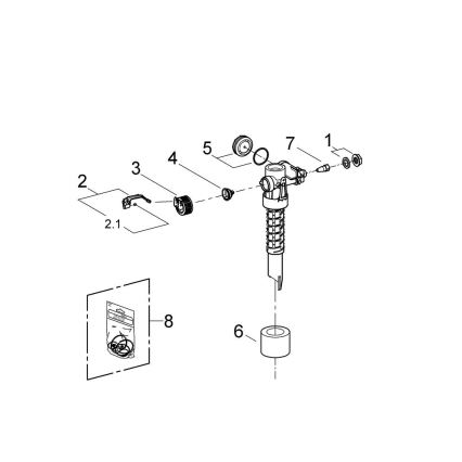 GROHE 43537000 - Pripildymo vožtuvas, blizgus chromas