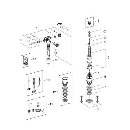 GROHE 43907PI0 - Keičiamasis rinkinys keraminiams tualeto bakeliams