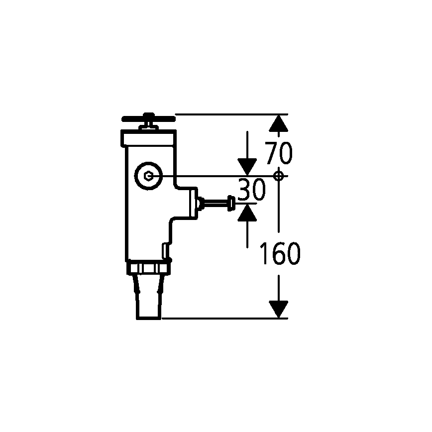 GROHE 43996000 - Slėginis klozeto nuleidimo mechanizmas RONDO 3”