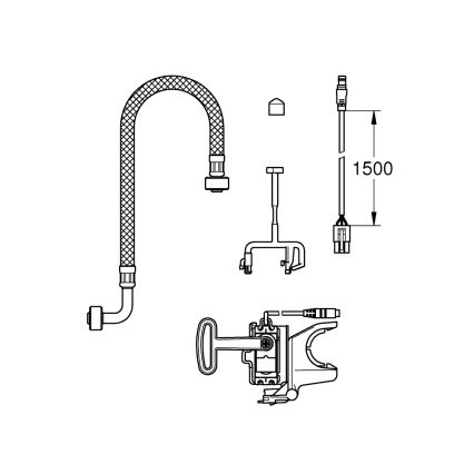 GROHE 46944001 - SENSIA ARENA montavimo rinkinys, baltas