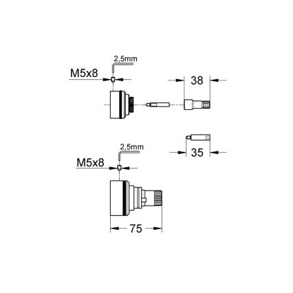 GROHE 47781000 - Pratęsimo komplektas 27,5 mm