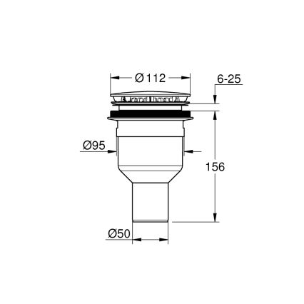 GROHE 49533000 - Nutekėjimo rinkinys Ø 112 mm, blizgus chromas