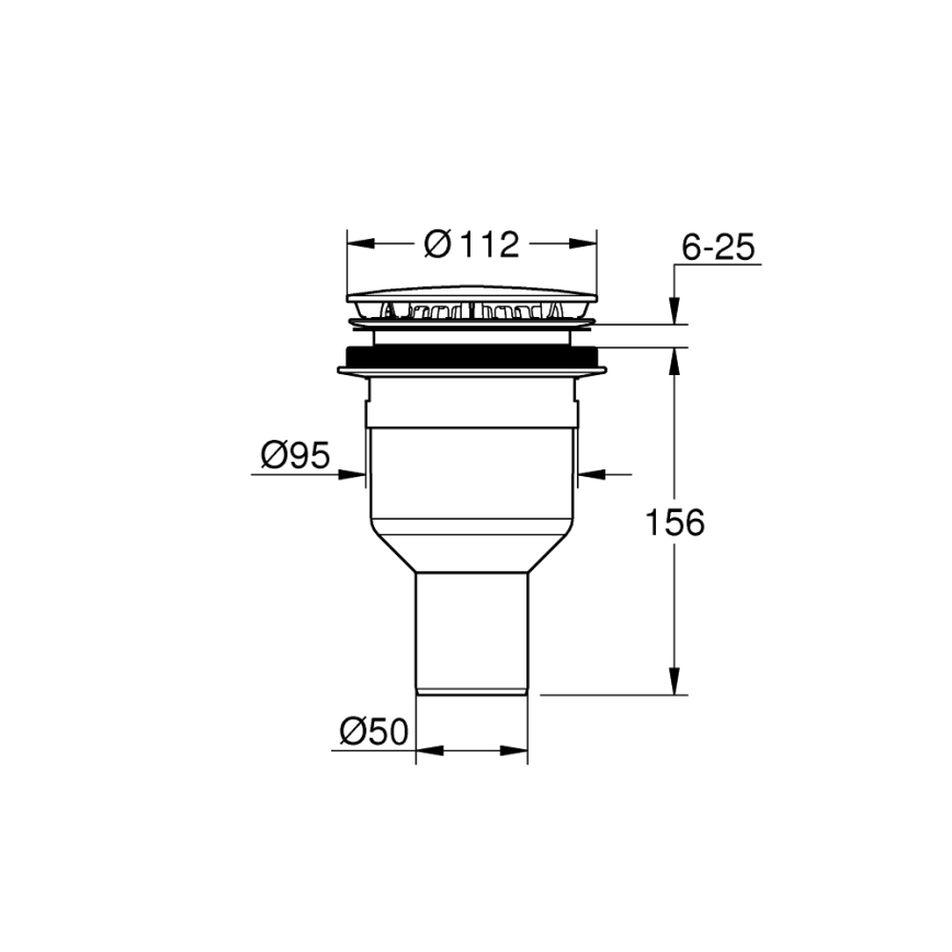GROHE 49533000 - Nutekėjimo rinkinys Ø 112 mm, blizgus chromas