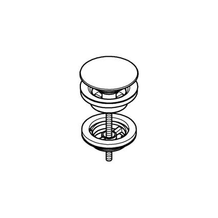 GROHE 65807000 - Praustuvo nuotekų komplektas, blizgus chromas