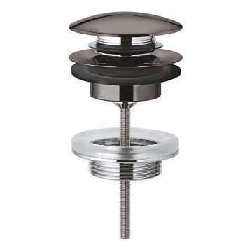 GROHE 65807A00 - nuotekų komplektas su kamščiu praustuvams su perpildymo anga, grafitas