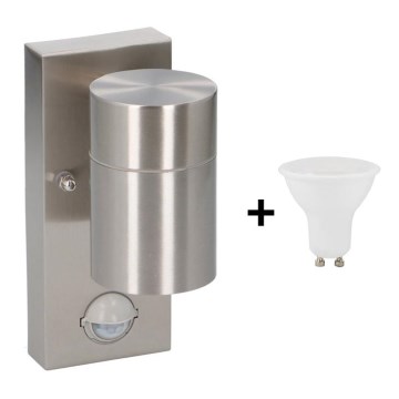 Grundig 07534 - LED Lauko sieninis šviestuvas su jutikliu 1xGU10/4W/230V IP44