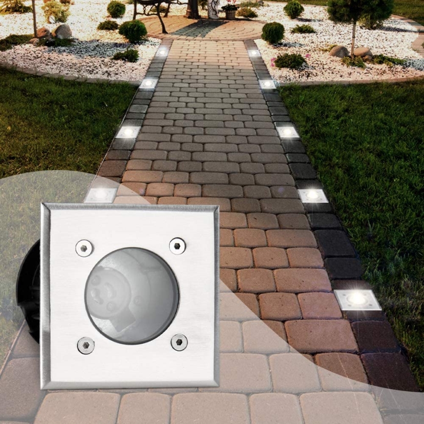 Grundig 07540 - LED lauko įvažiavimo šviestuvas 1xGU10/4W/230V IP65 kvadratinis