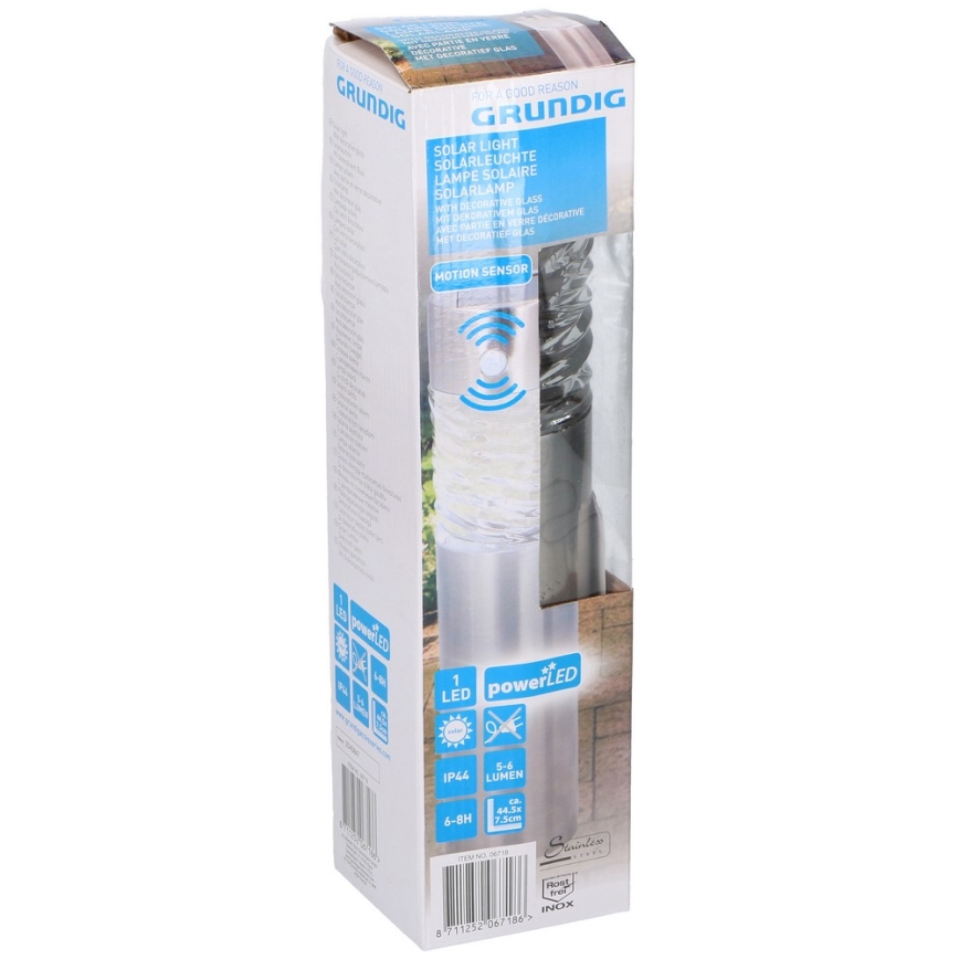 Grundig 14 - LED šviestuvas, įkraunamas saulės energija 1xLED 1xAAA 600 mAh IP44