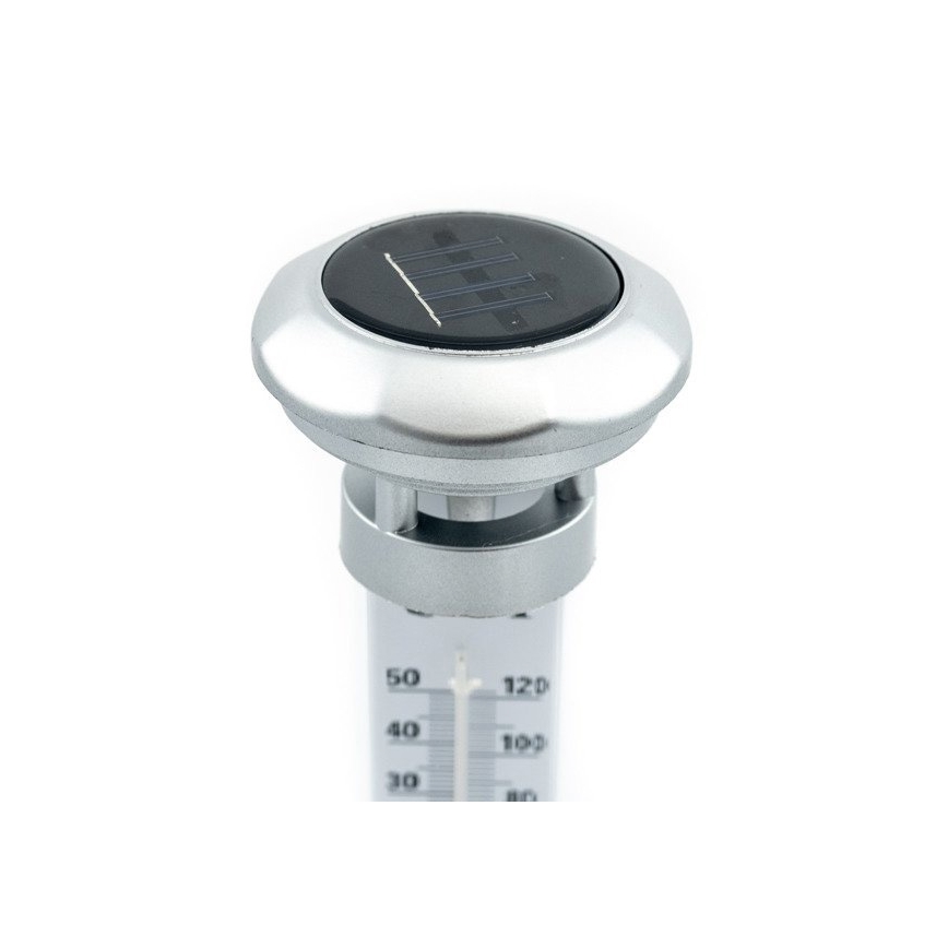 Grundig 89640 - Saulės energija įkraunamas LED šviestuvas su termometru 1xLED/1,2V