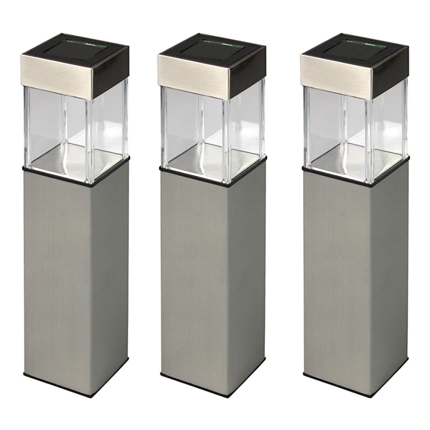 Grundig 90048 - KOMPLEKTAS 3x Saulės energija įkraunama elektros lemputė LED/5,5x28cm 1xAAA 600 mAh