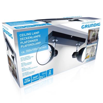 Grundig - Akcentinis šviestuvas 2xE14/40W/230V